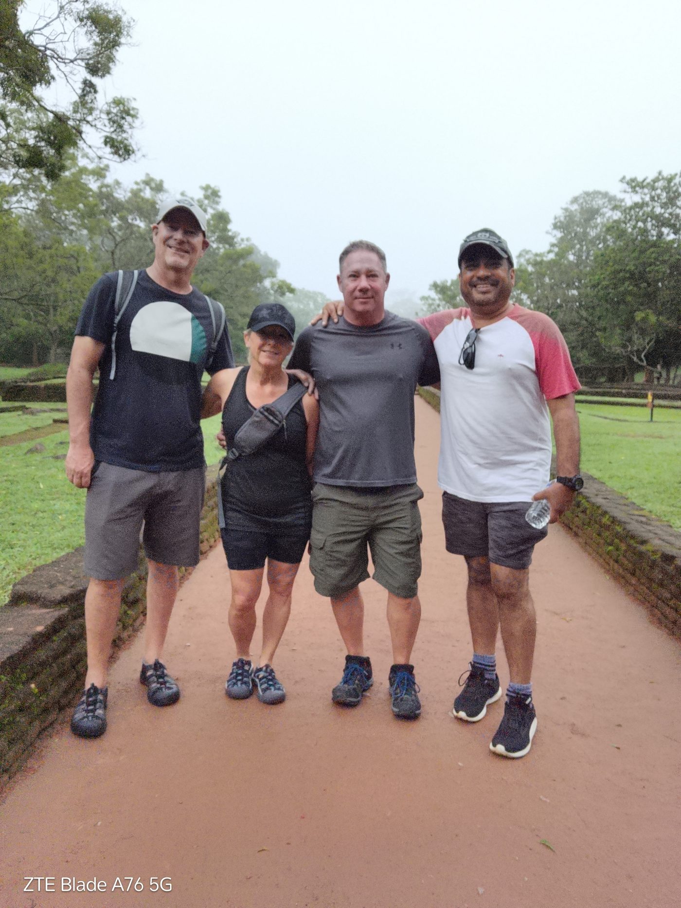 Walter with travelers at Sigiriya, Sri Lanka